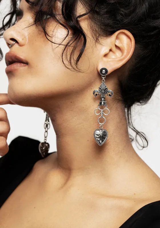 Deceiver Heart Drop Earrings sold by Disturbia