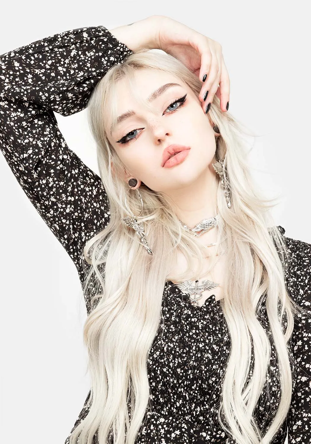 Milkweed Shirred Midi Dress sold by Disturbia product image thumbnail 4