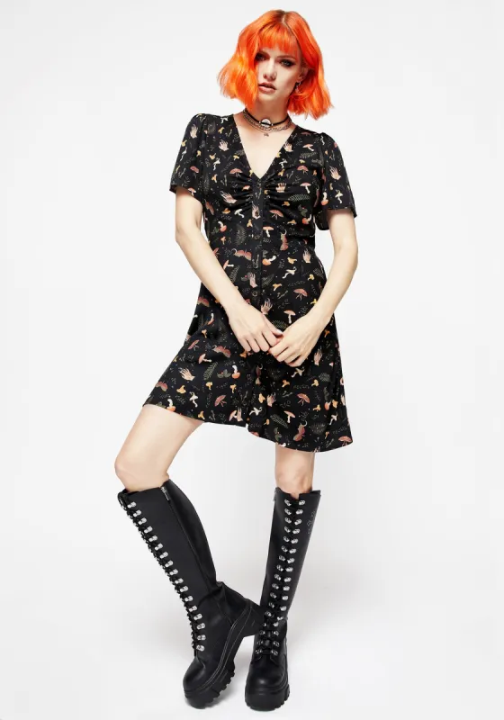 Liviana Button Up Mini Dress sold by Disturbia