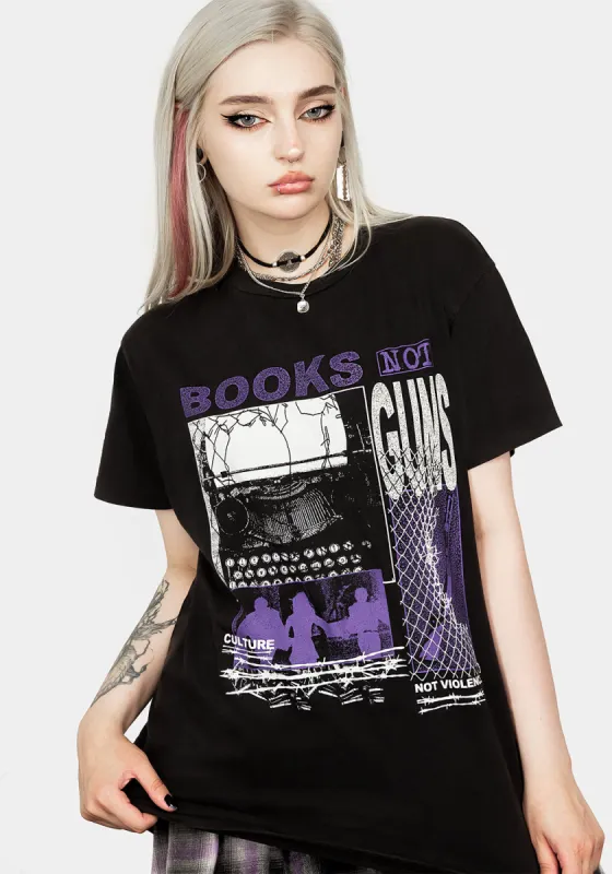 Books Vintage Black Washed T-Shirt sold by Disturbia