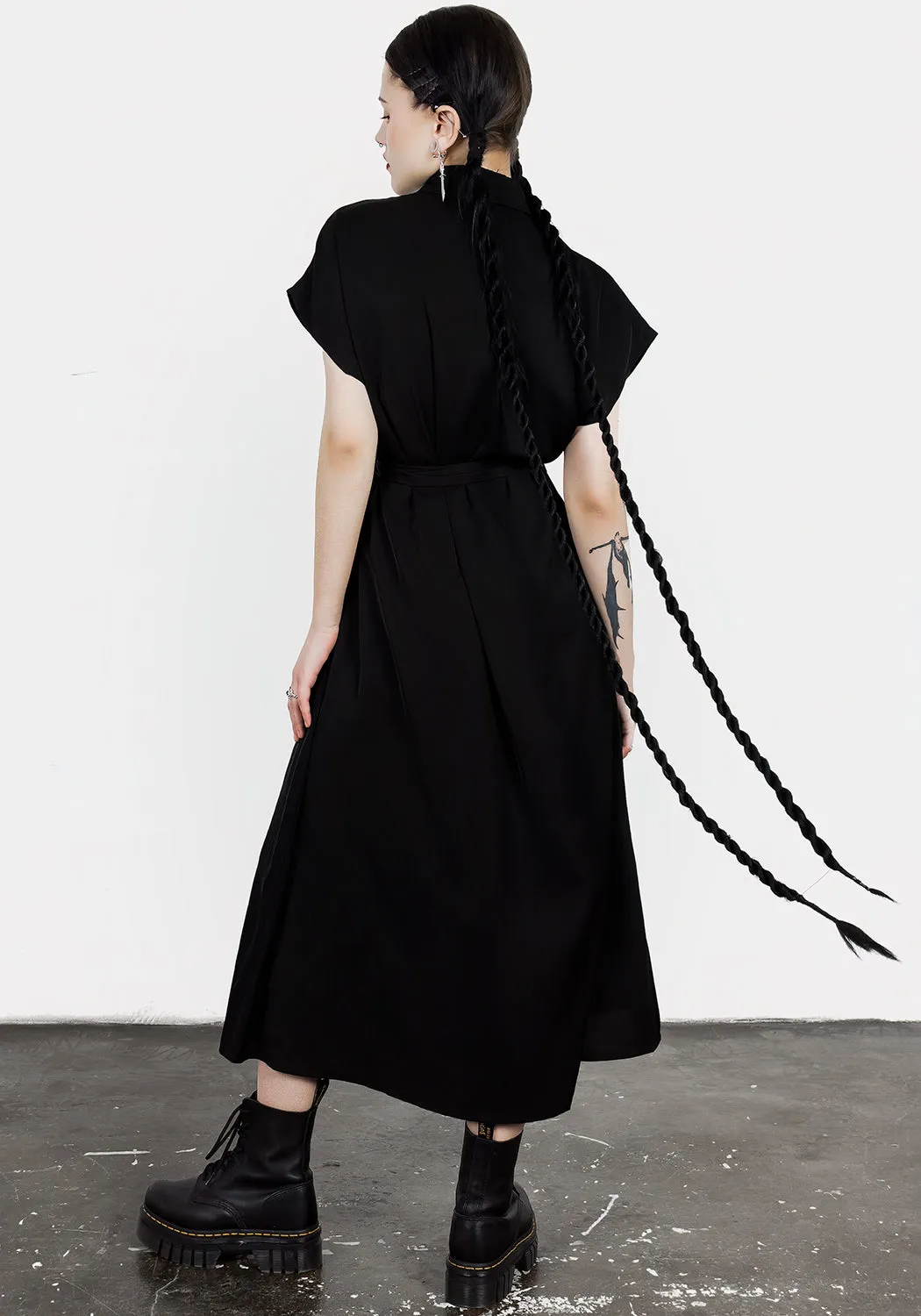 Widow Relaxed Midi Shirt Dress sold by Disturbia product image thumbnail 3