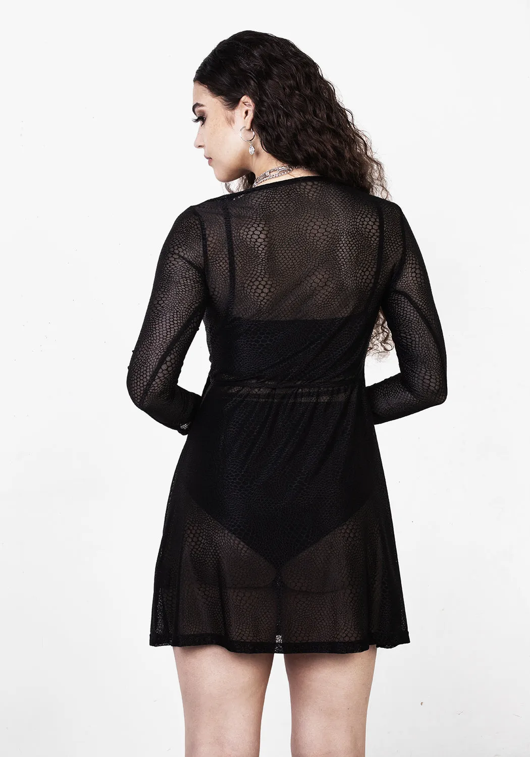 AMORE SHEER WRAP DRESS sold by Disturbia product image thumbnail 4