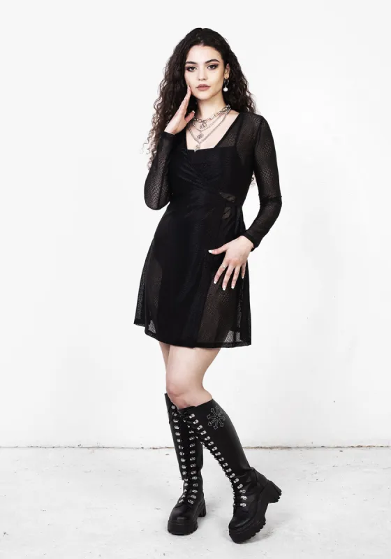 AMORE SHEER WRAP DRESS sold by Disturbia