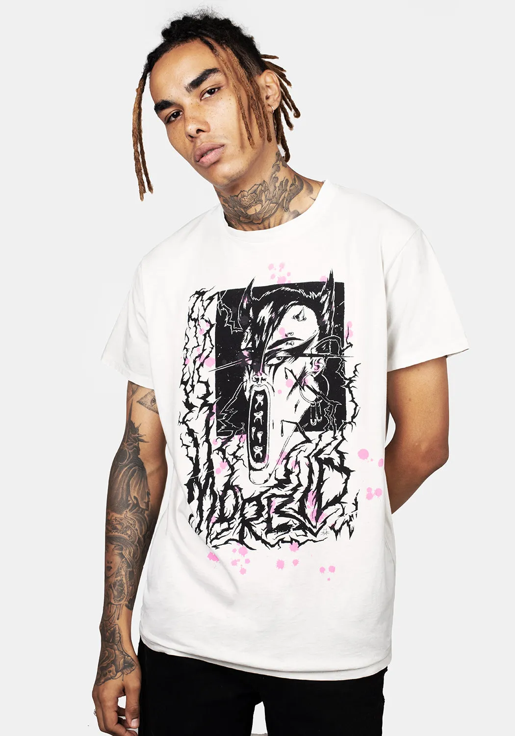 Morbid Vintage Off White Washed T-Shirt sold by Disturbia product image thumbnail 2