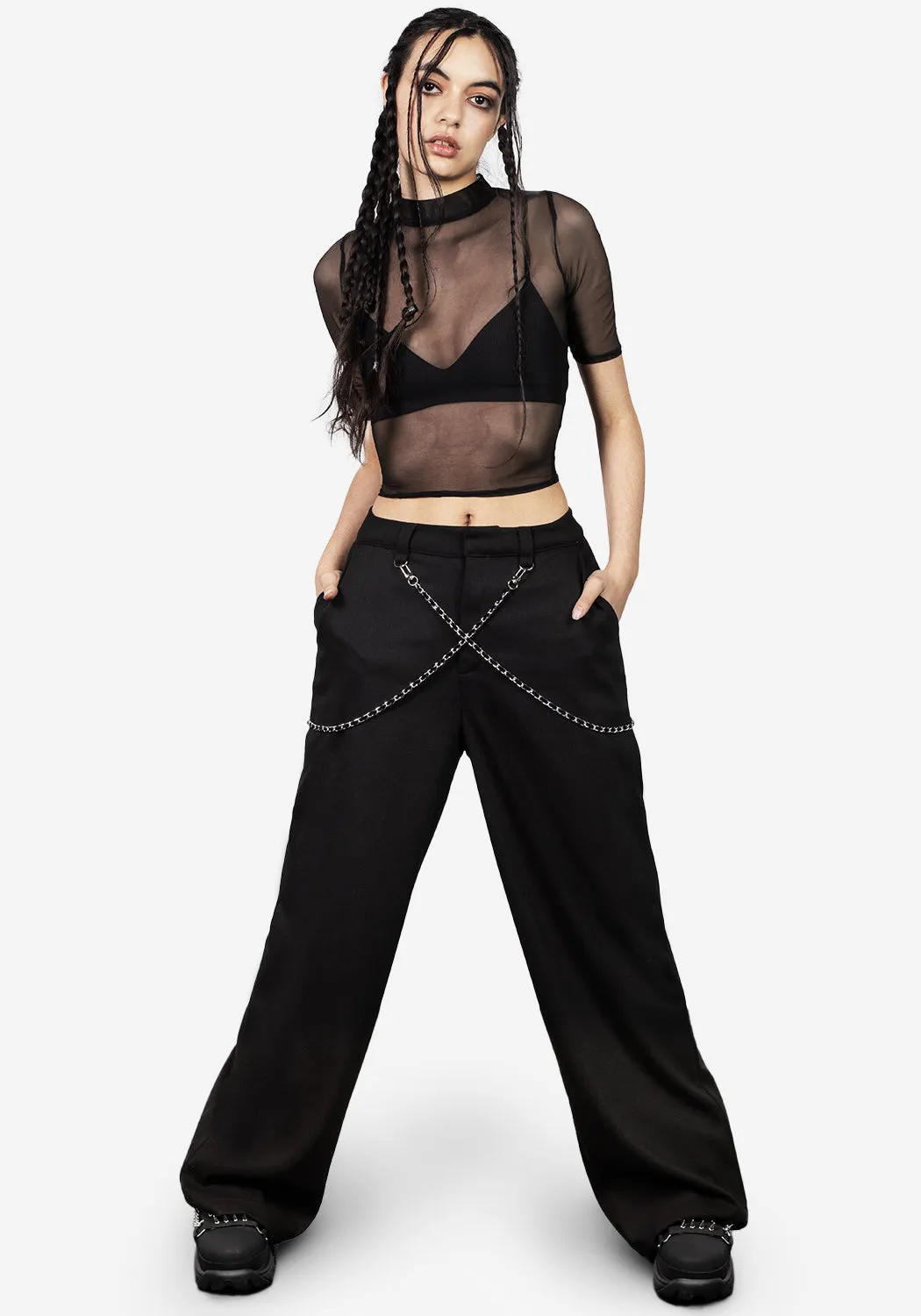 Jinx Mesh Short Sleeve Top sold by Disturbia product image thumbnail 3