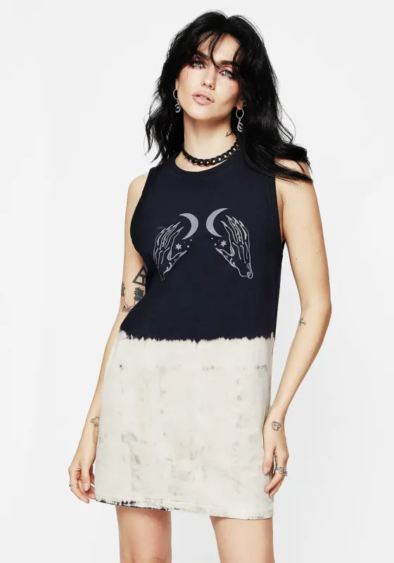 Galdor Tie Dye Longline Tank Top sold by Disturbia