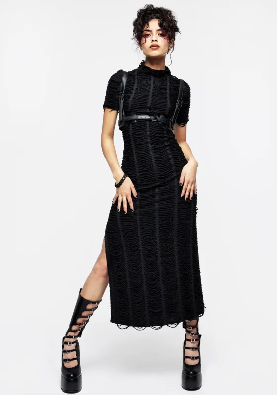 Feud Distressed Maxi Dress sold by Disturbia
