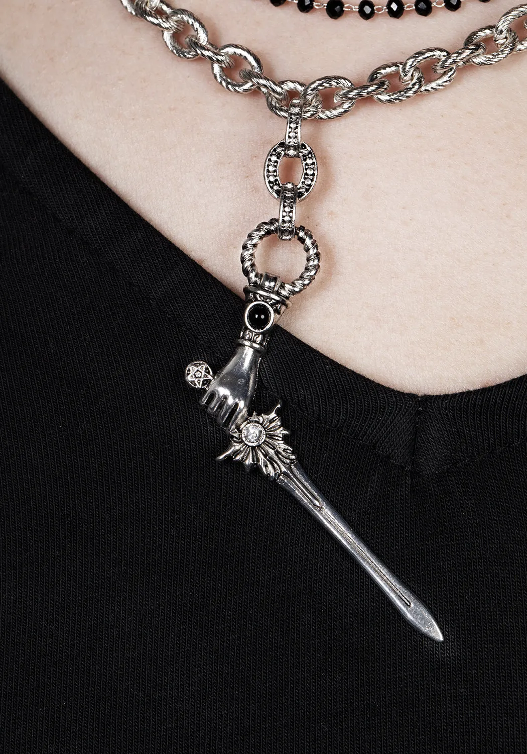 Nimue Multichain Necklace sold by Disturbia product image thumbnail 3