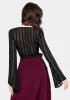 Nixie Flare Sleeve Wrap Top sold by Disturbia