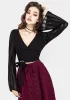 Nixie Flare Sleeve Wrap Top sold by Disturbia