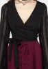Nixie Flare Sleeve Wrap Top sold by Disturbia