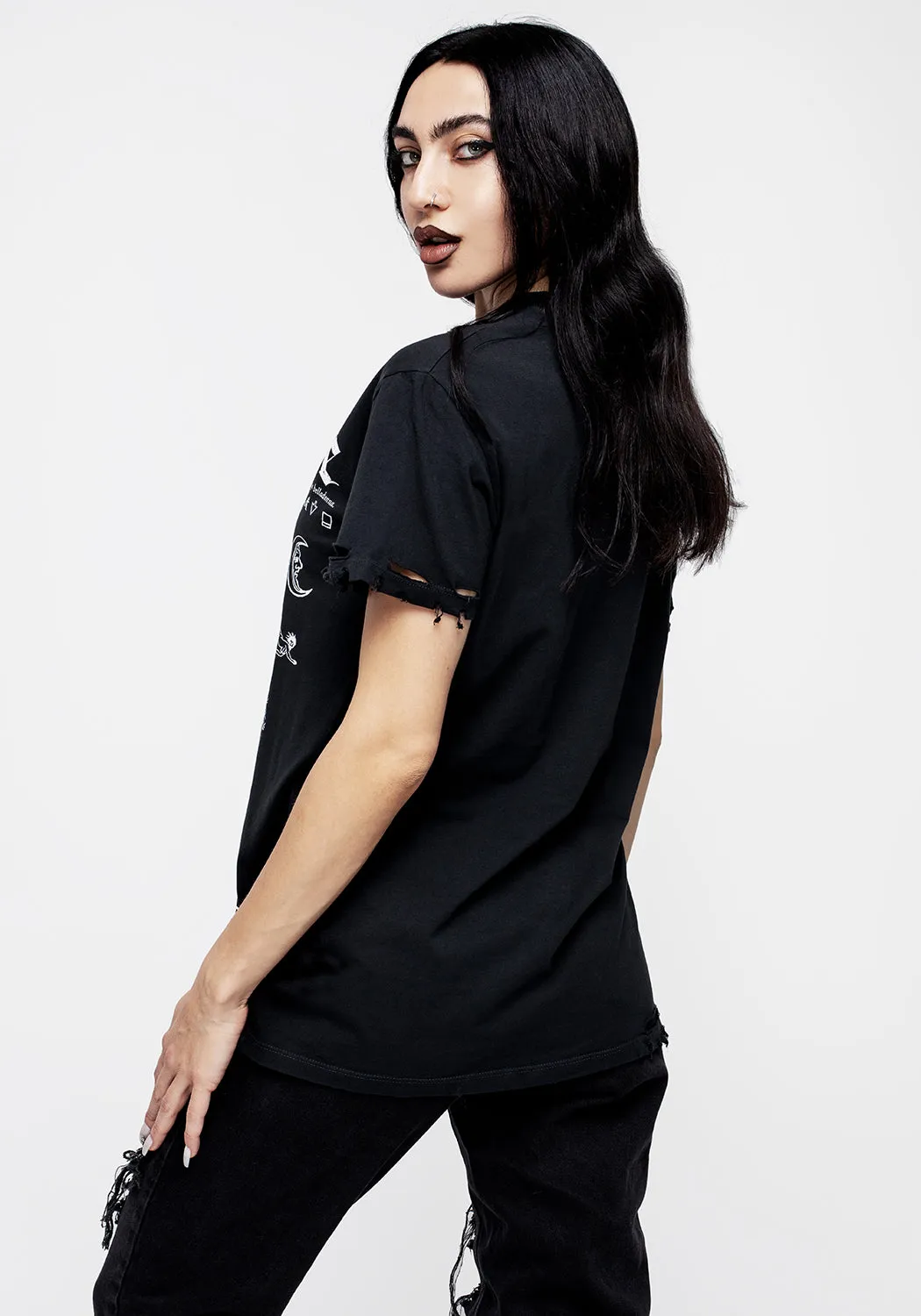 Nightshade Distressed T-shirt sold by Disturbia product image thumbnail 3
