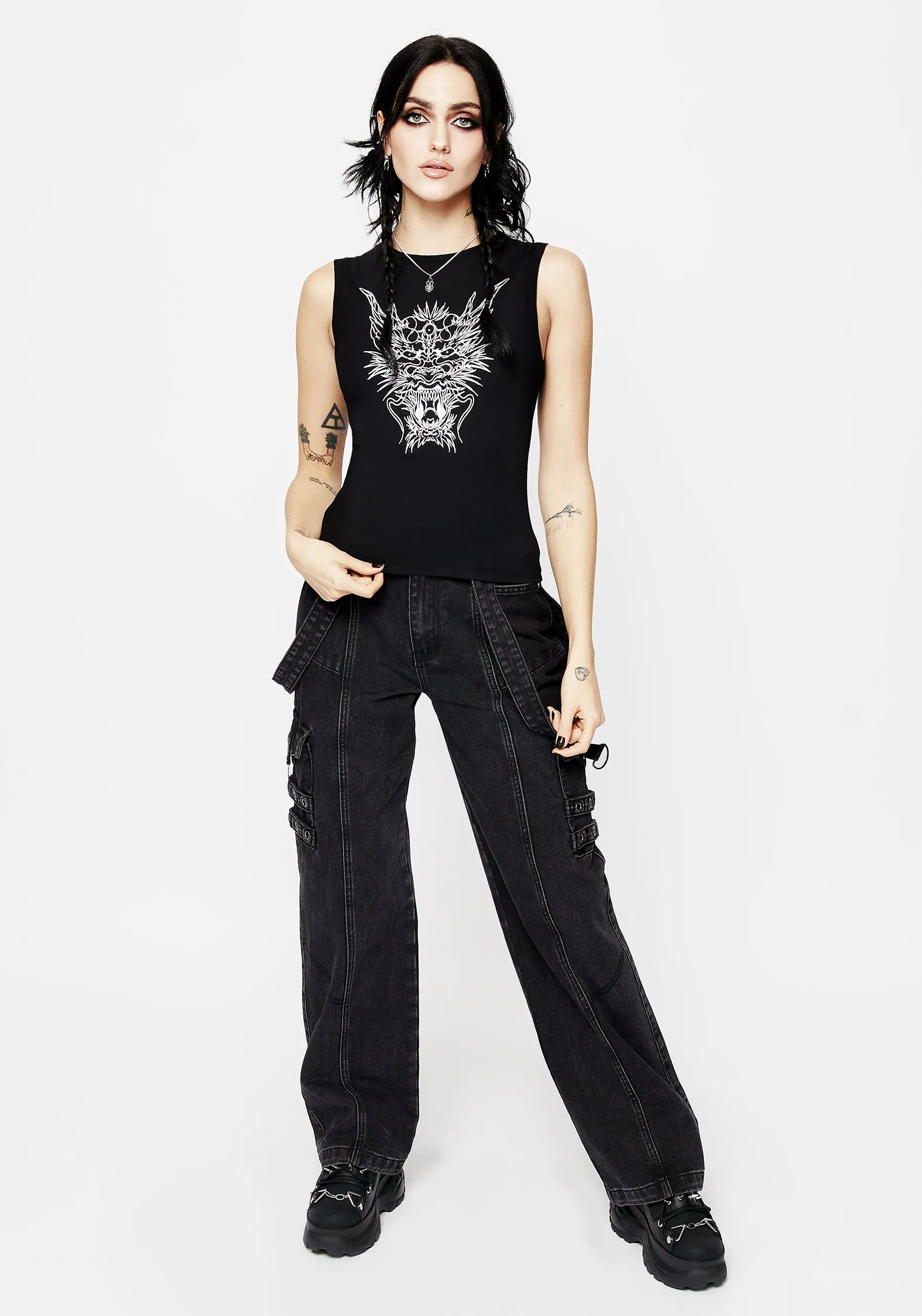 Guardian Embroidered Sleeveless Top sold by Disturbia product image thumbnail 4