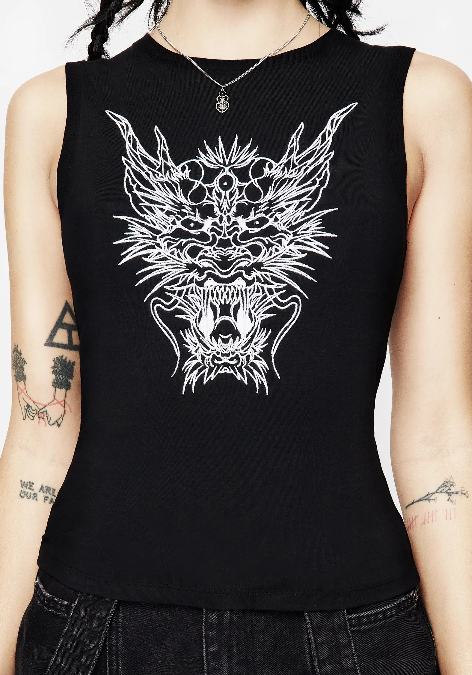 Guardian Embroidered Sleeveless Top sold by Disturbia product image thumbnail 2