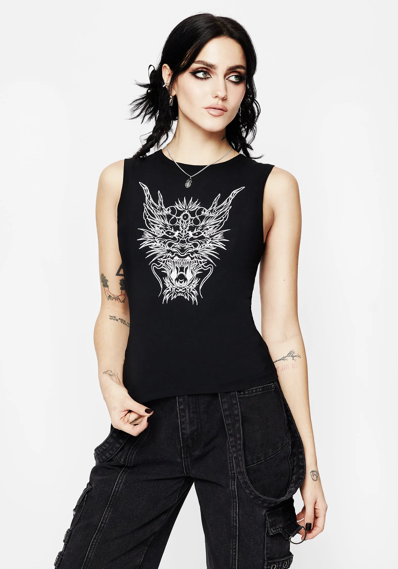 Guardian Embroidered Sleeveless Top sold by Disturbia product image thumbnail 5