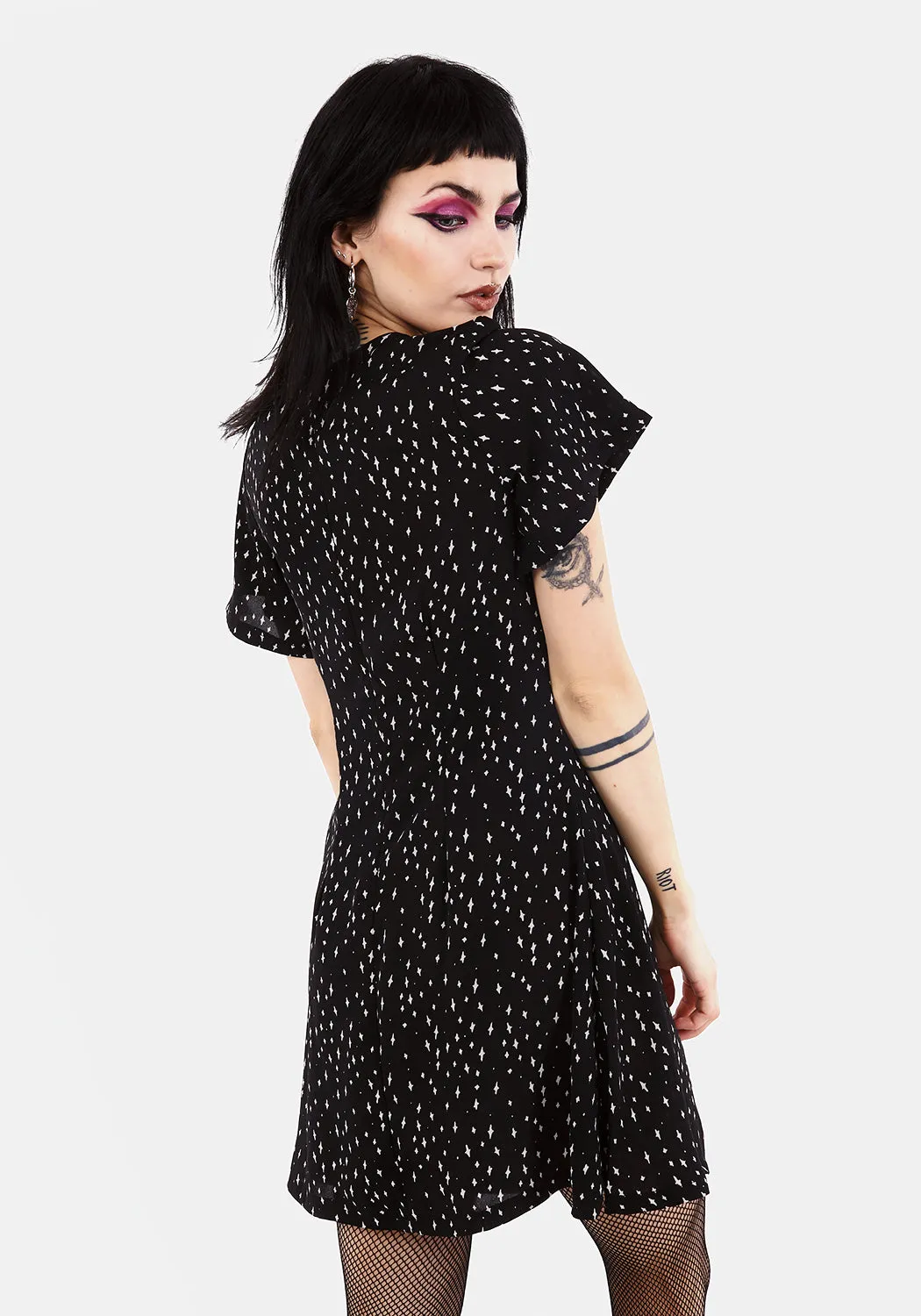 BLASPHEME LACE UP MINI DRESS sold by Disturbia product image thumbnail 3