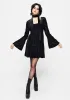 Sempre Velour Devore Corset Mini Dress with Neck Wrap sold by Disturbia