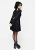 Sempre Velour Devore Corset Mini Dress with Neck Wrap sold by Disturbia