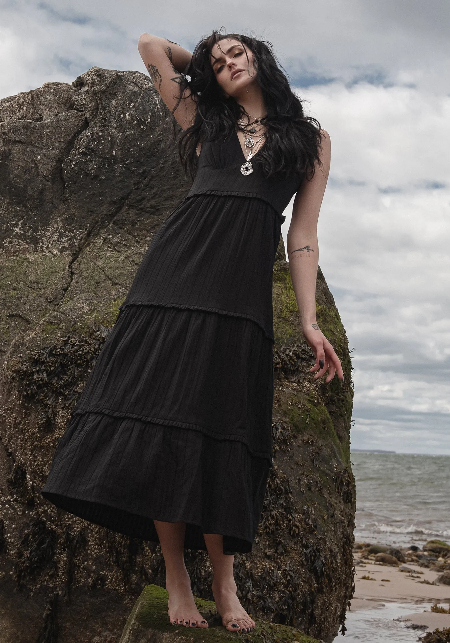 Hereka Tiered Frill Midaxi Dress sold by Disturbia product image thumbnail 5