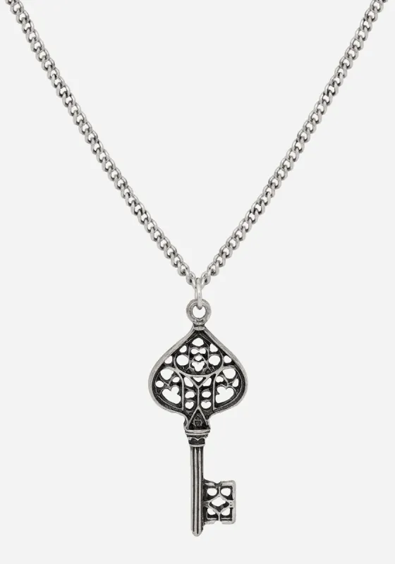 Claustrum Gothic Key Pendant Necklace sold by Disturbia