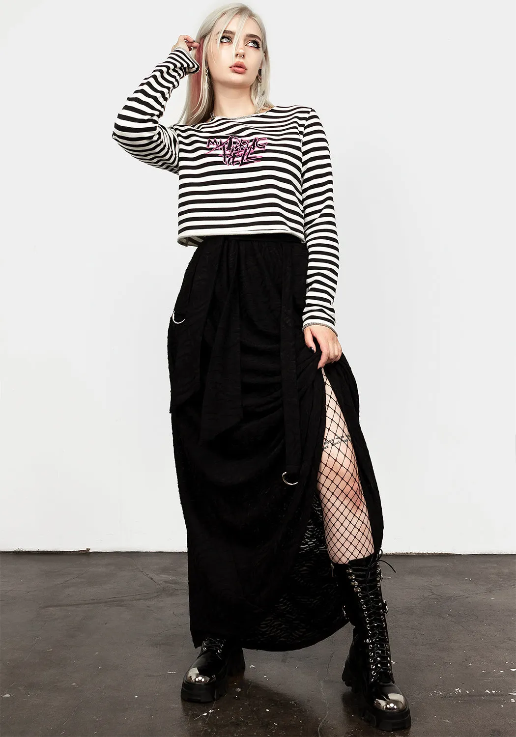 Chemical Crop Stripe Long Sleeve sold by Disturbia product image thumbnail 2