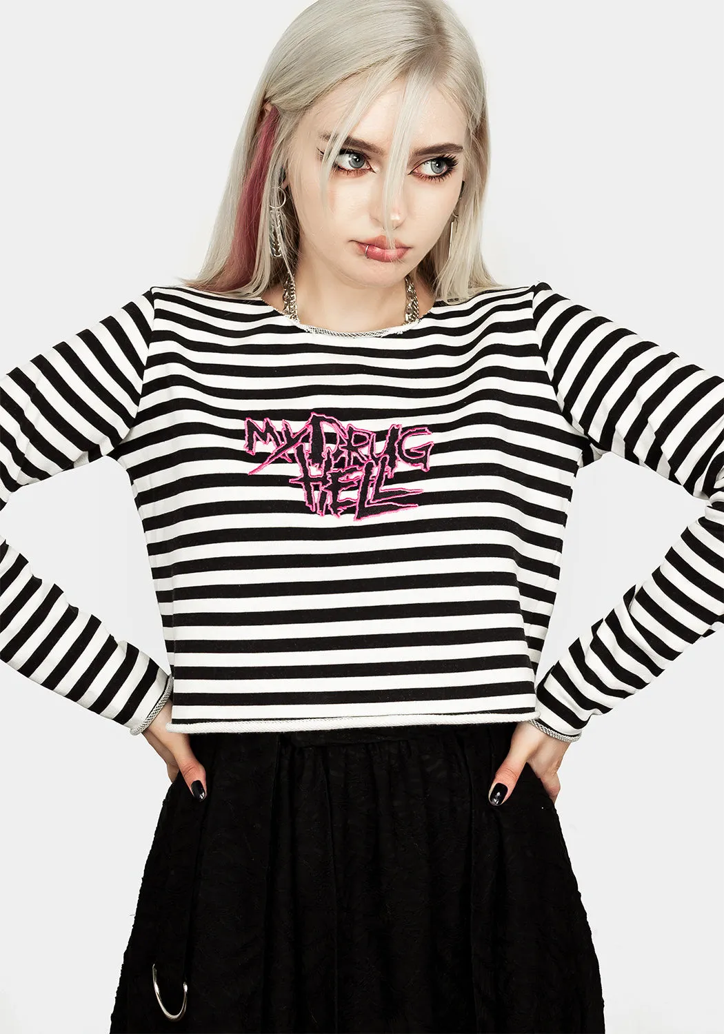 Chemical Crop Stripe Long Sleeve sold by Disturbia product image thumbnail 5