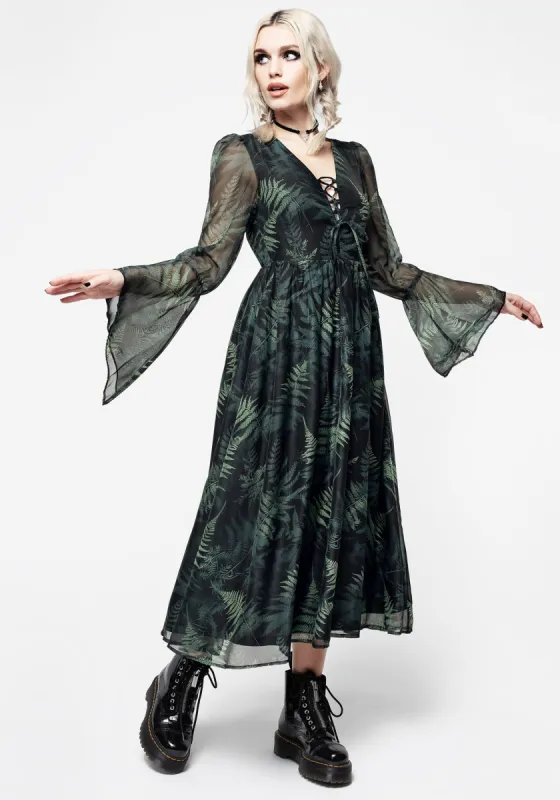Fernery Chiffon Lace Front Midaxi Dress sold by Disturbia