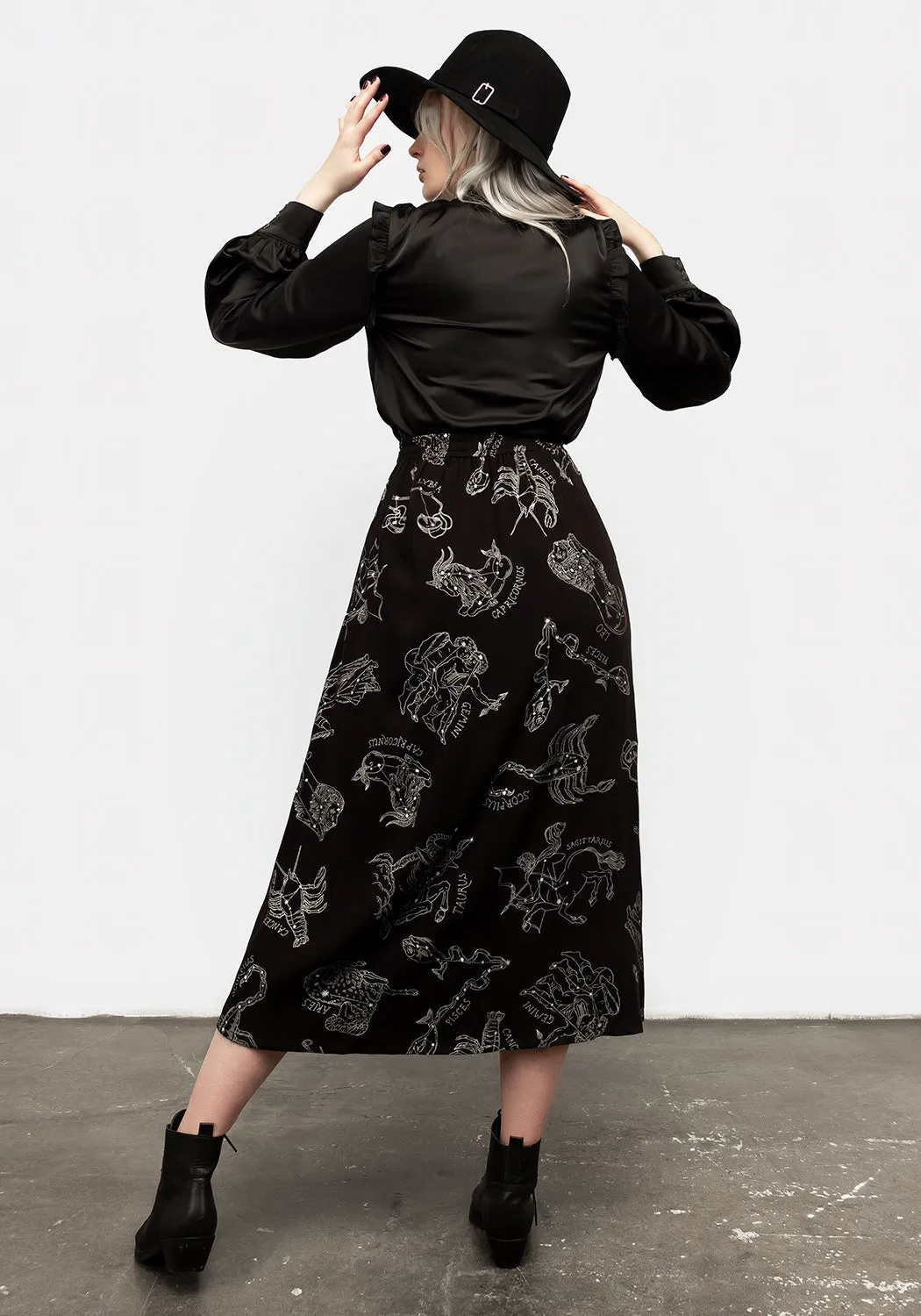 Zodiac Button Midi Skirt sold by Disturbia product image thumbnail 5