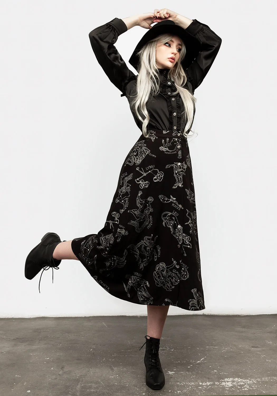 Zodiac Button Midi Skirt sold by Disturbia product image thumbnail 3