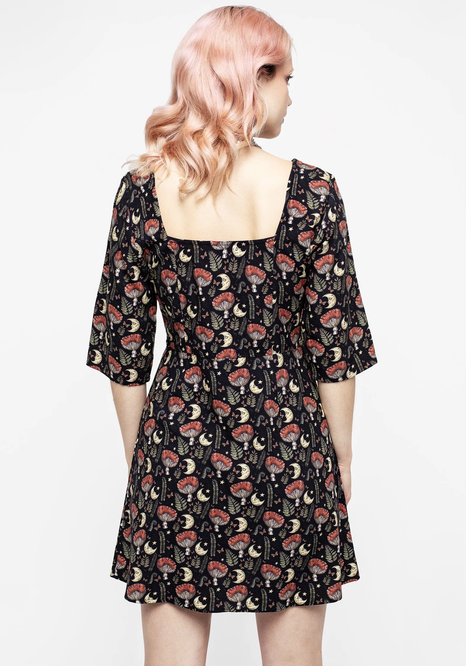 Dreamfast Mushroom Moon Print Mini Dress sold by Disturbia product image thumbnail 3