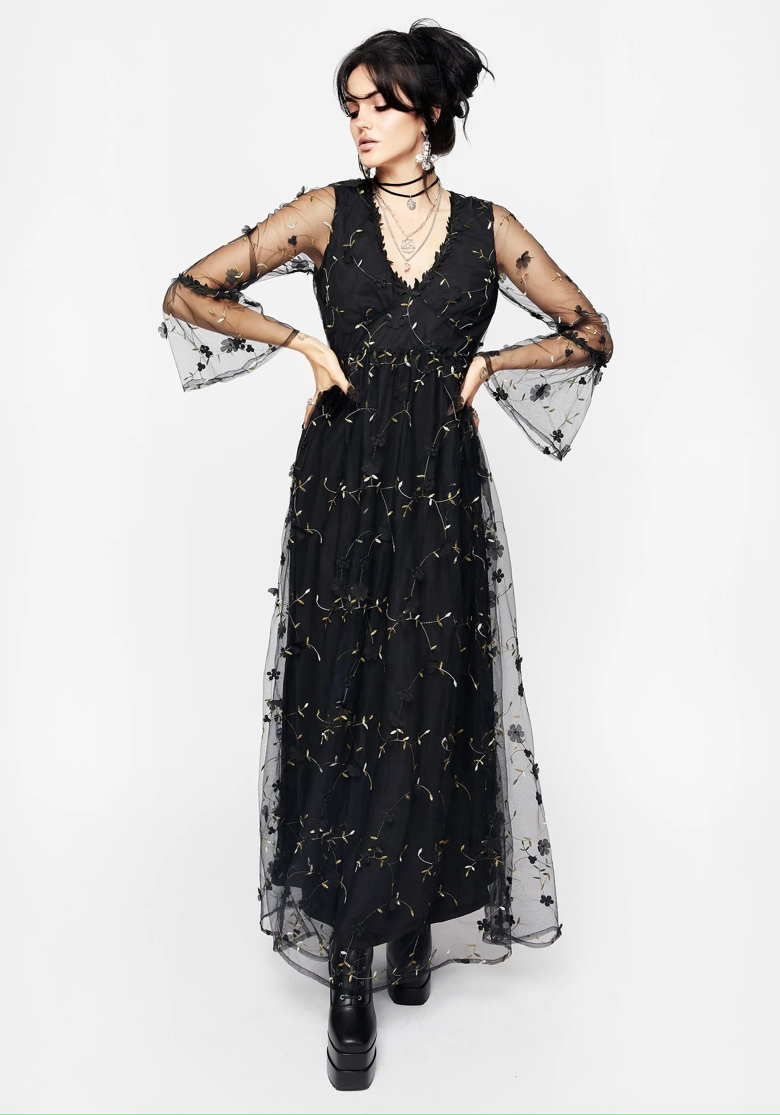 Chrysanthi Applique Maxi Dress sold by Disturbia