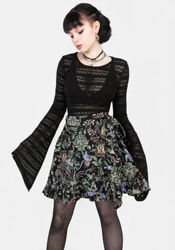 Beltane Frill Wrap Mini Skirt sold by Disturbia