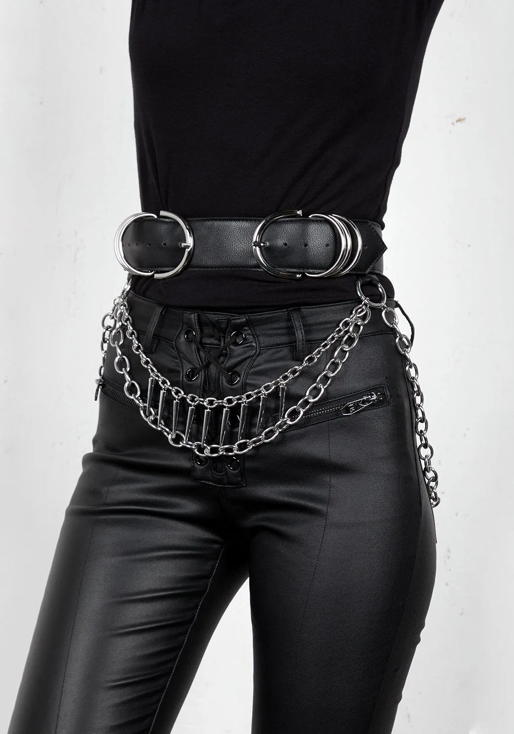 Damned Double Buckle Waist Belt sold by Disturbia product image thumbnail 4