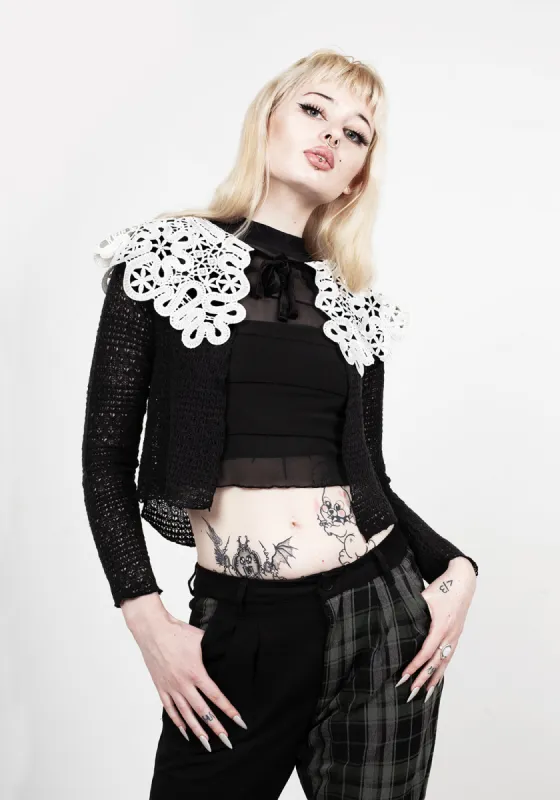 Slither Collar Cardigan sold by Disturbia