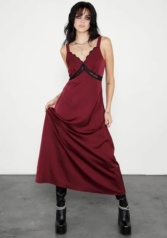 Mara Lace Panelled Slip Dress sold by Disturbia