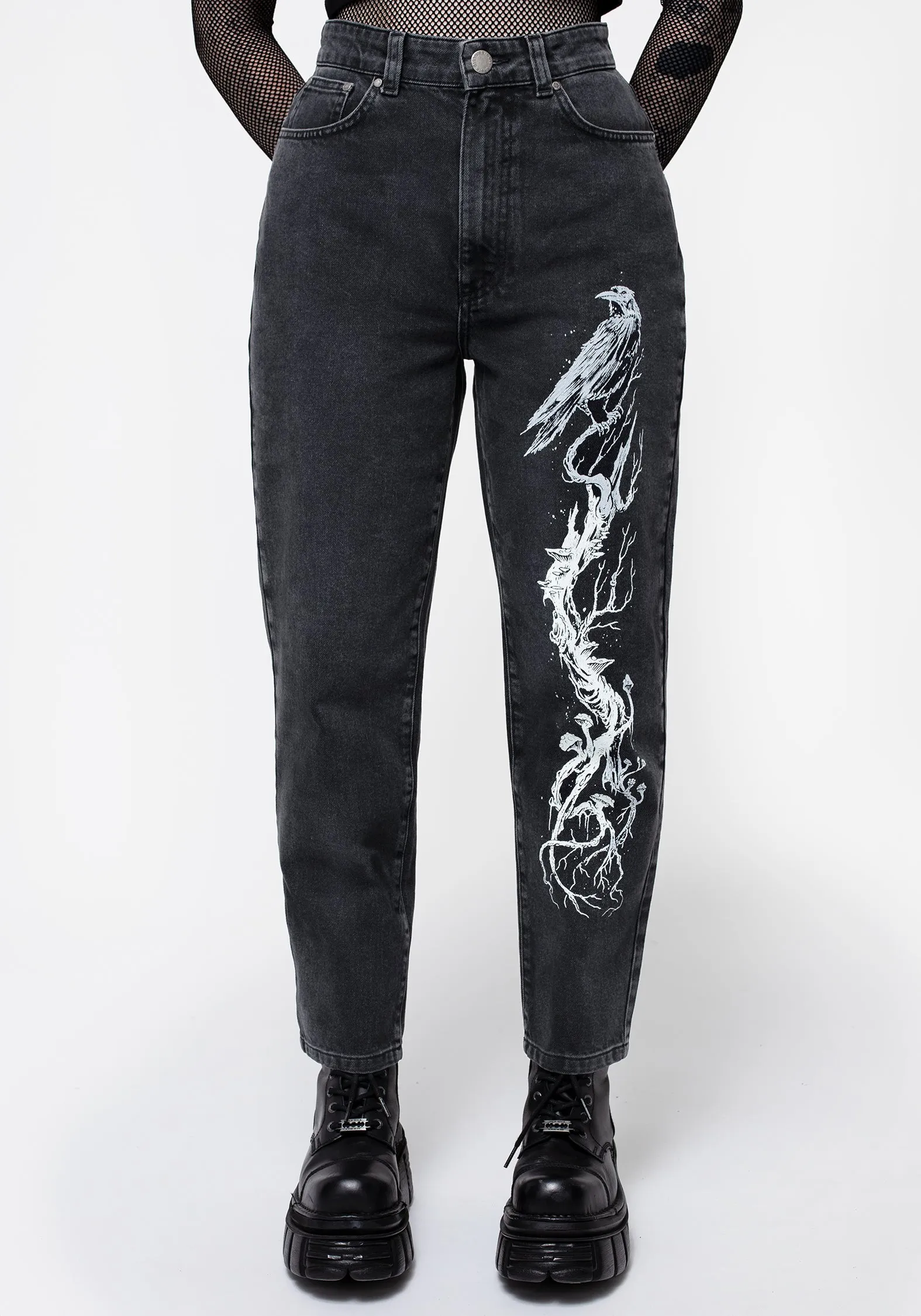 Korun Riddick Washed Mom Jeans sold by Disturbia product image thumbnail 5