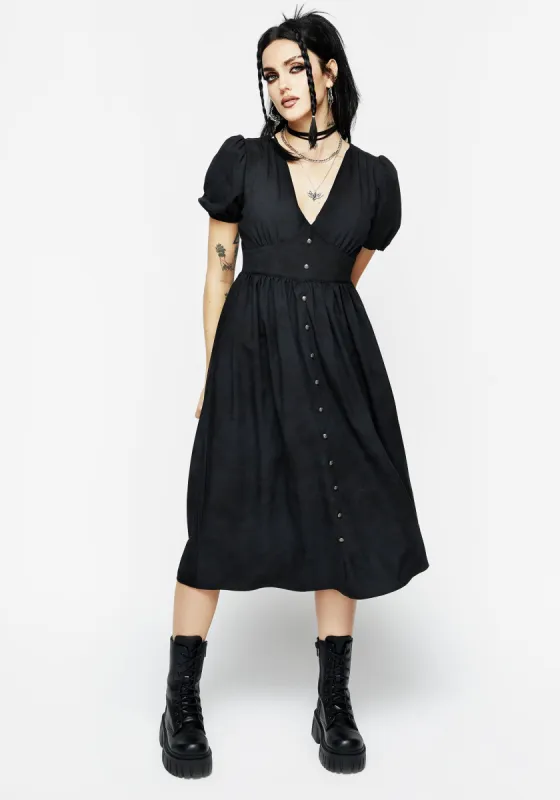 Gladys Button Front Midi Dress sold by Disturbia