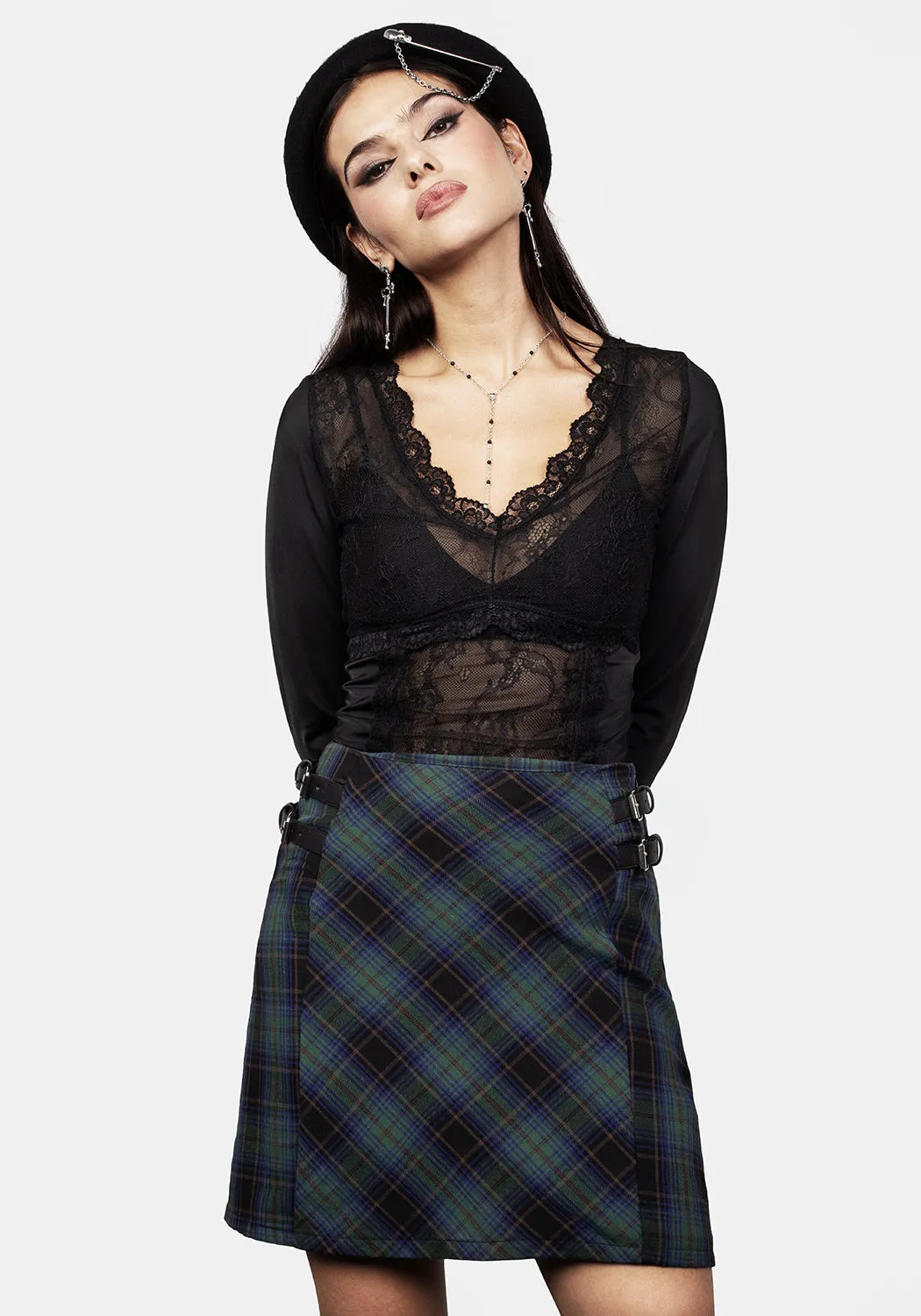 Grace Lace Panelled Bodysuit sold by Disturbia product image thumbnail 3