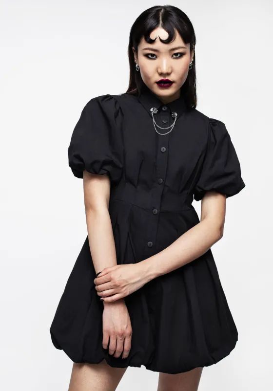 Skeleton Collar Bubble Hem Mini Dress sold by Disturbia