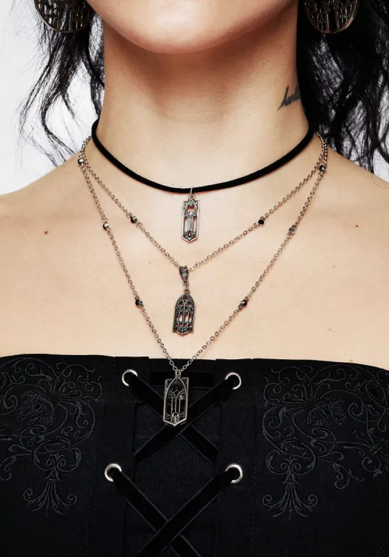Cathedral Gothic Layered Necklace sold by Disturbia