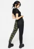 Mayflower Spliced Check High Waist Tapered Trousers sold by Disturbia