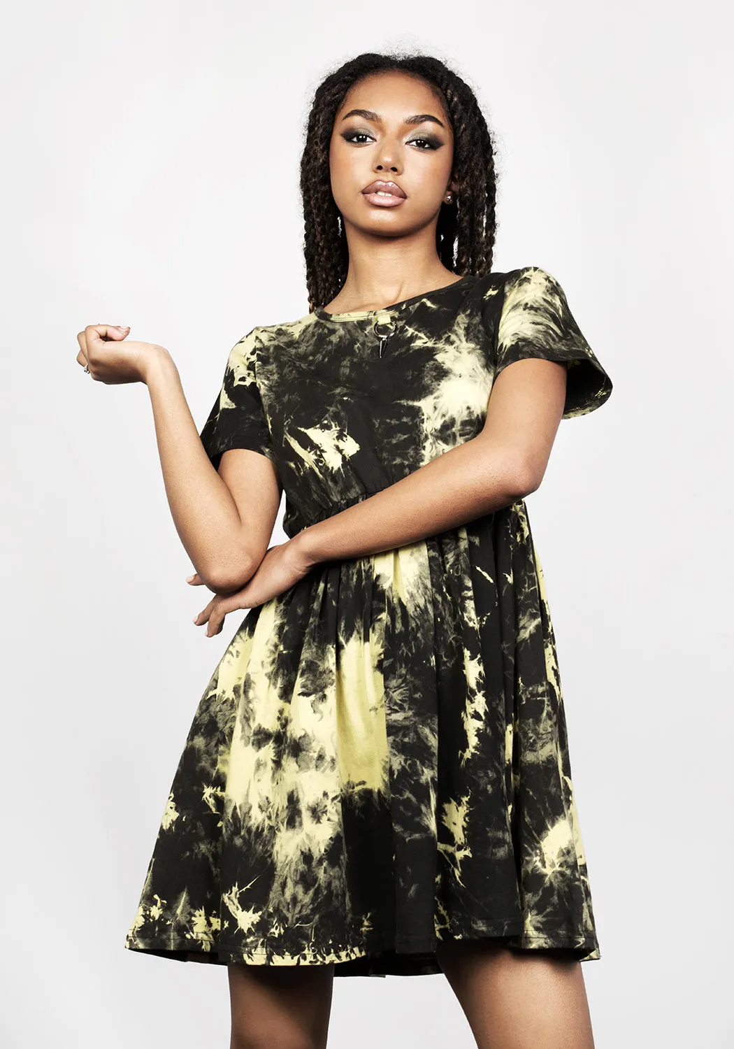 SCHOLOMANCE TIE DYE SKATER DRESS sold by Disturbia product image thumbnail 5