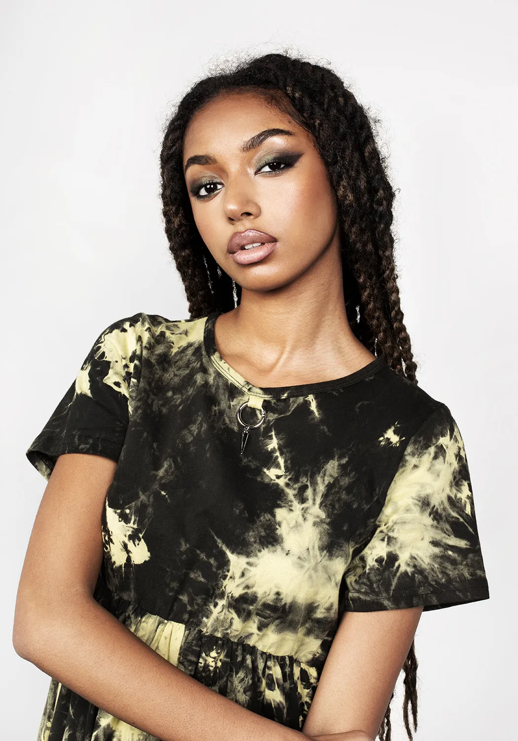 SCHOLOMANCE TIE DYE SKATER DRESS sold by Disturbia product image thumbnail 2