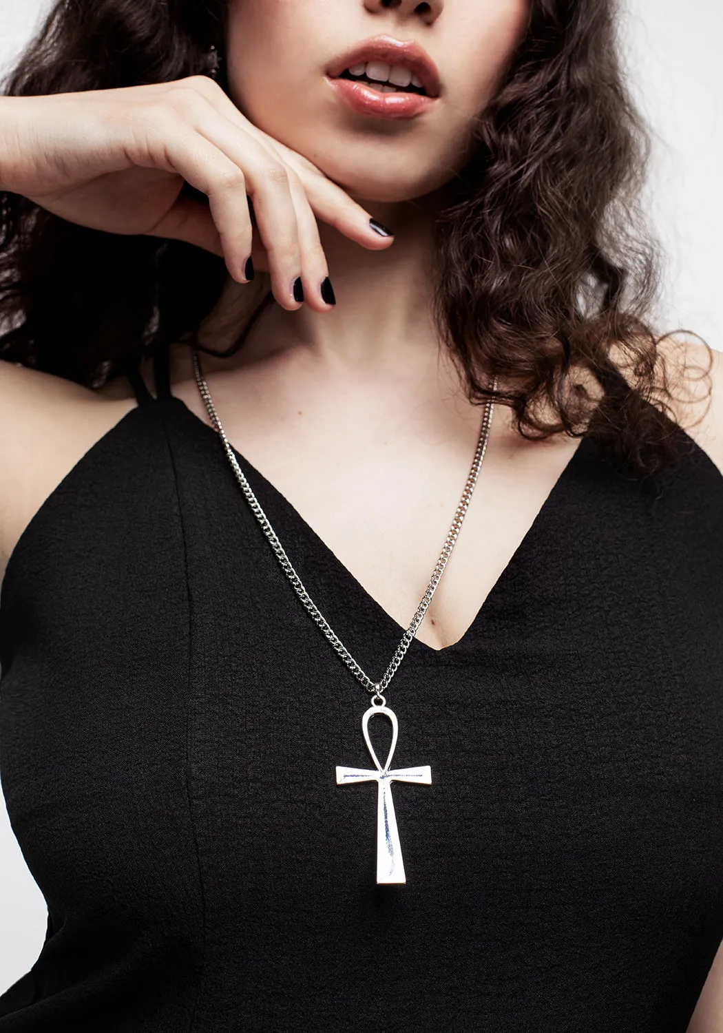 Taweret Long Chain Ankh Pendant sold by Disturbia product image thumbnail 5