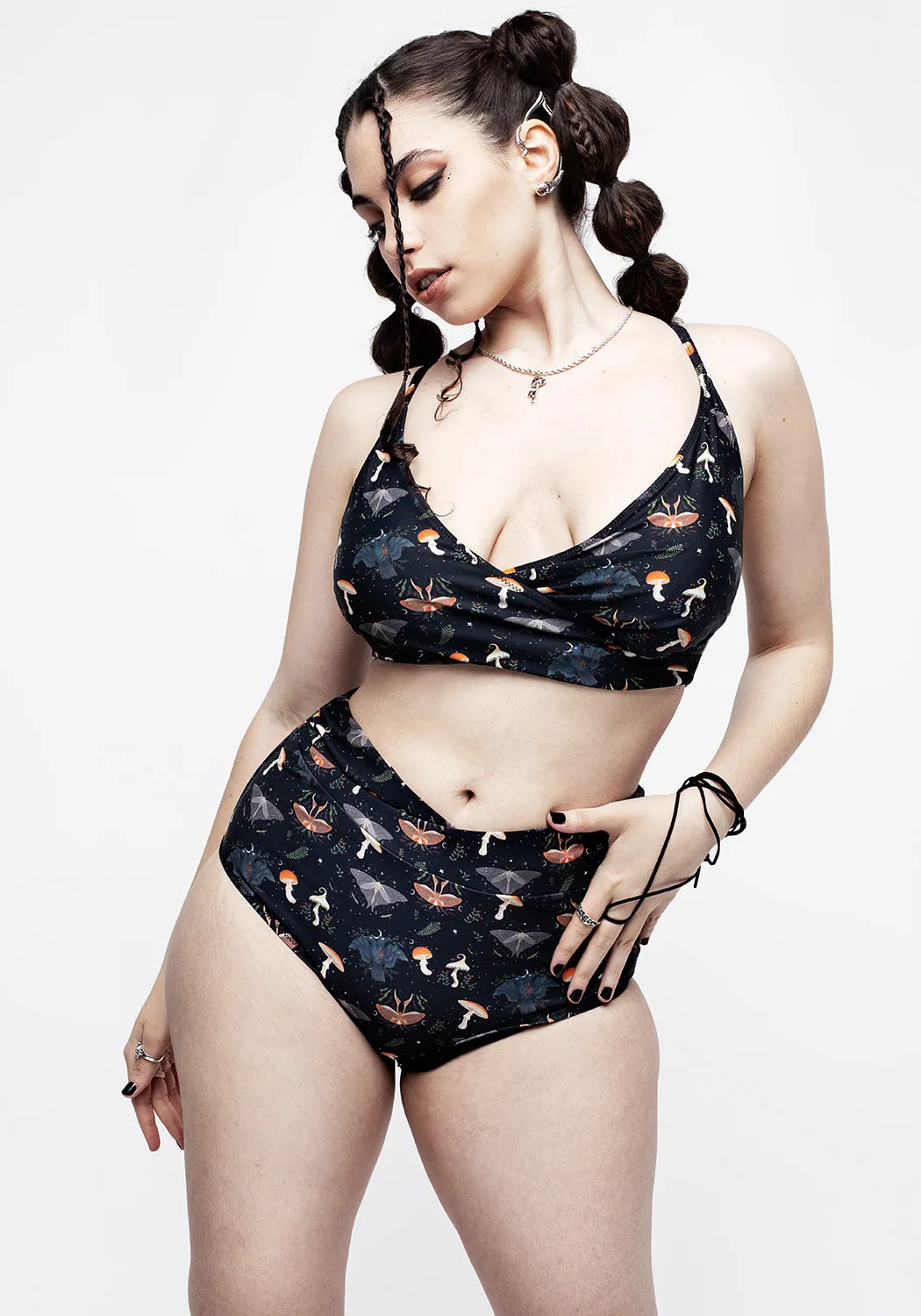 Luna Moth Twist Bikini Top sold by Disturbia product image thumbnail 5