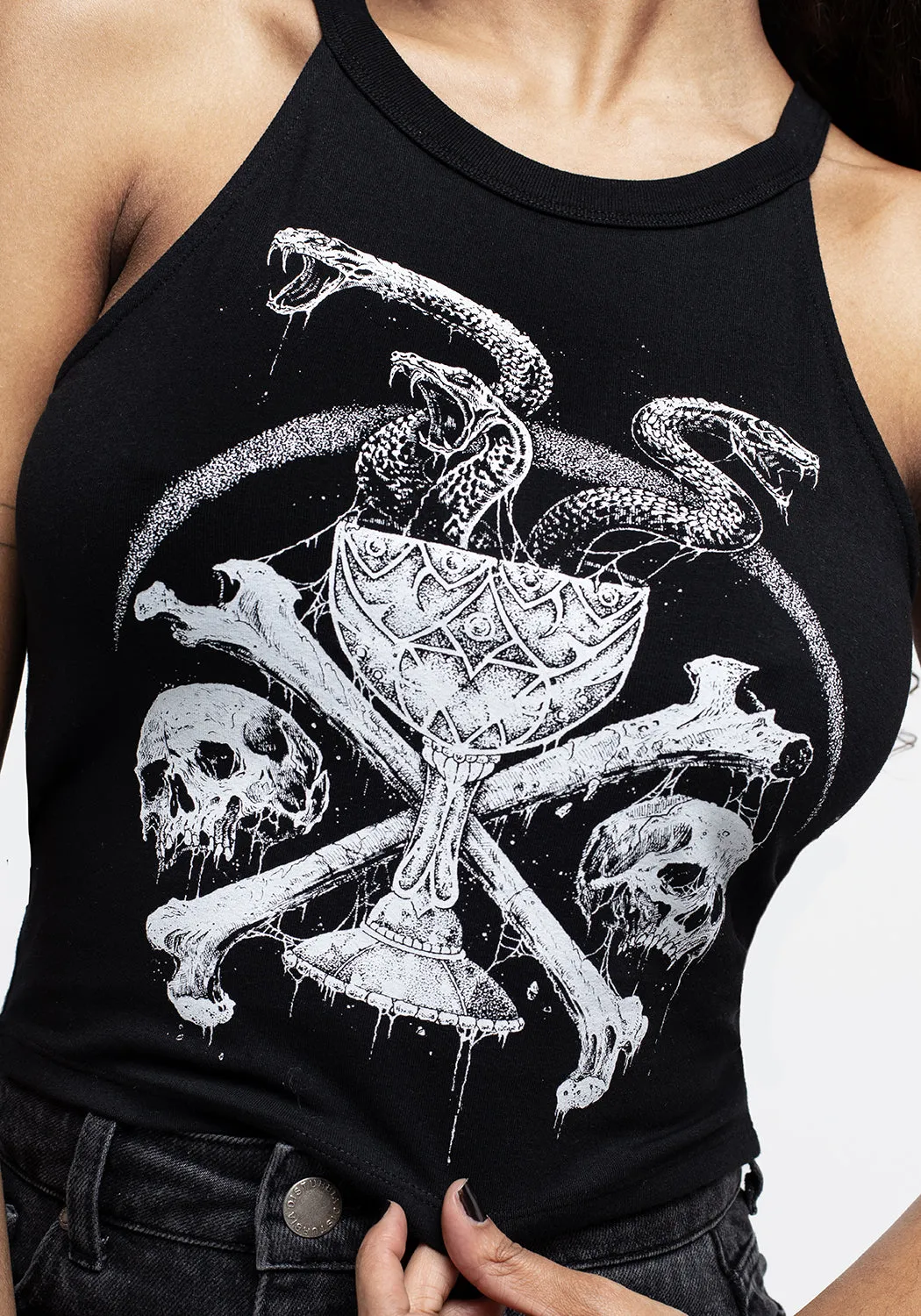 Temptation Snakes Racer Back Vest sold by Disturbia product image thumbnail 2