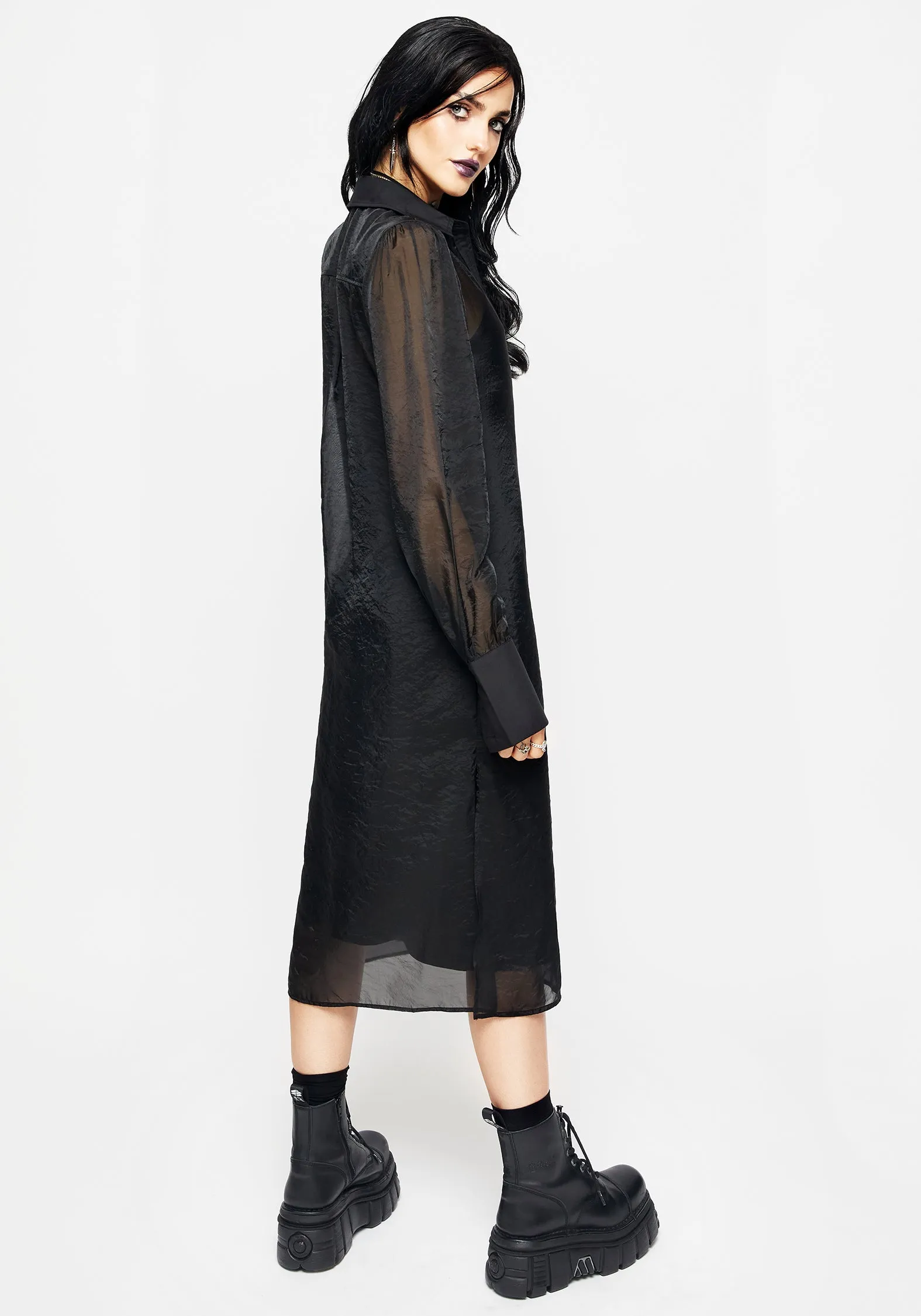 Loveless Midi Shirt Dress sold by Disturbia product image thumbnail 5