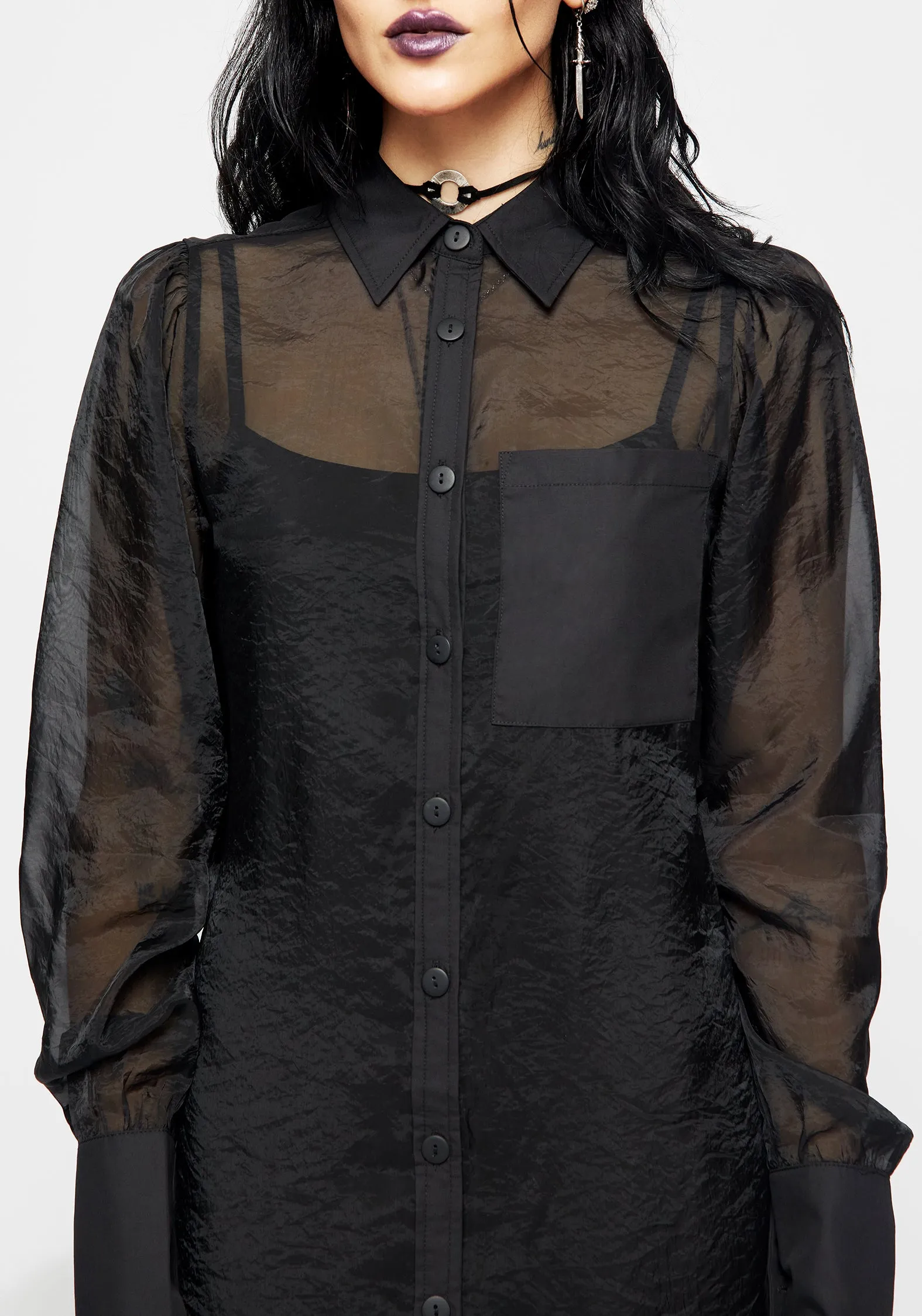 Loveless Midi Shirt Dress sold by Disturbia product image thumbnail 2