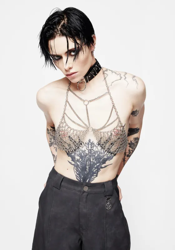 Valeria Chainmail Bralet sold by Disturbia