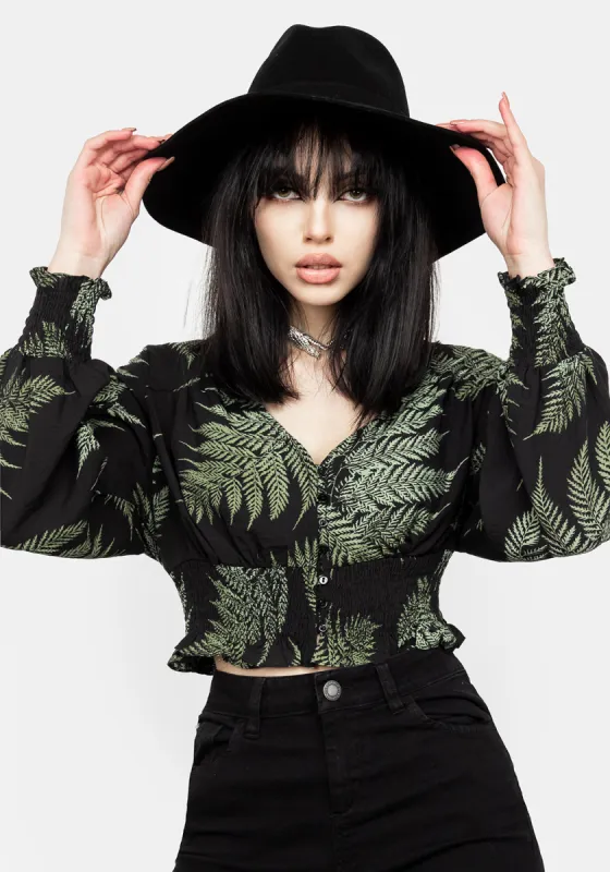 Fern Flowy Sleeve Top sold by Disturbia